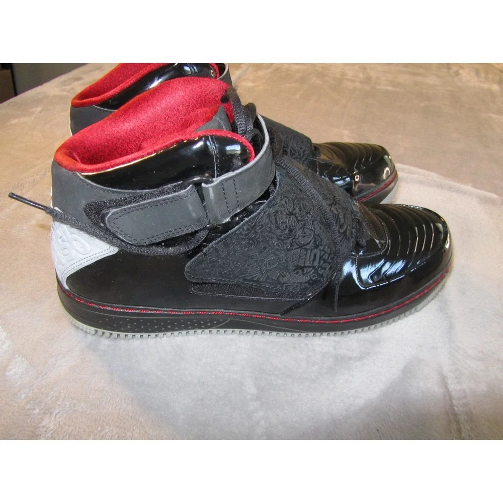 Jordan AJF‎ 20 Best of Both Worlds Black Patent Leather Sneakers 331823-001